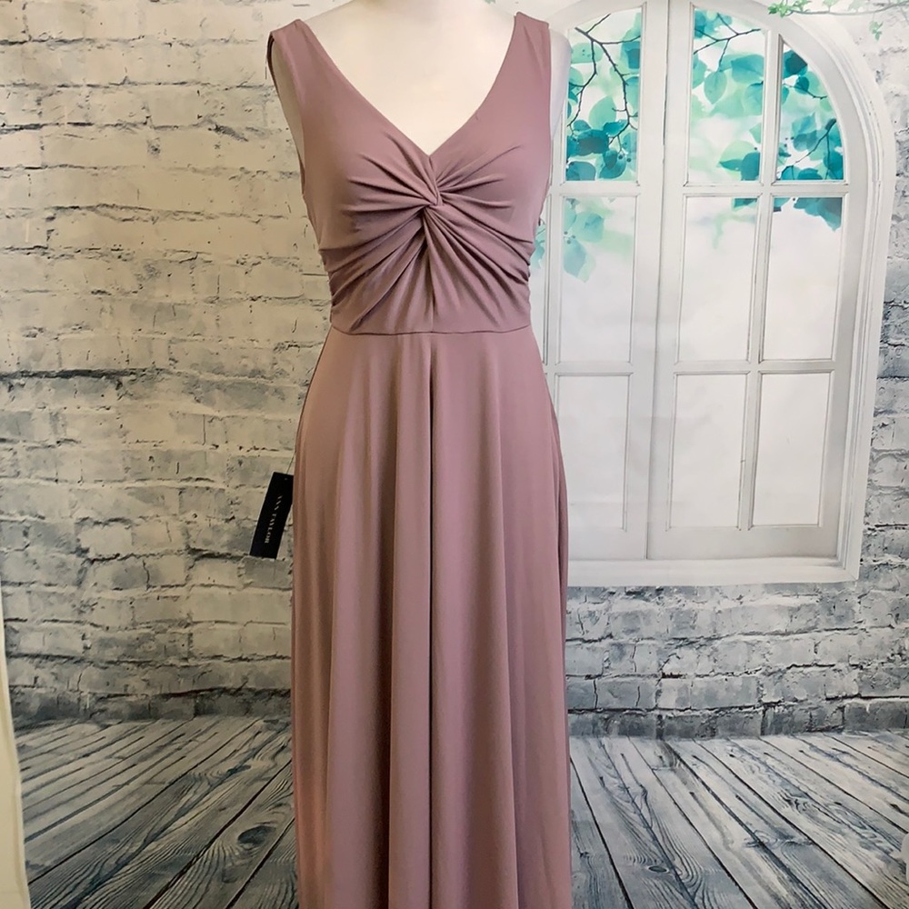 Dusty Rose Twist Knot Dress